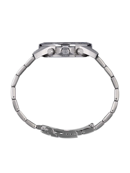 Men's Battery Chronograph Watch with Silver Stainless Steel Bracelet