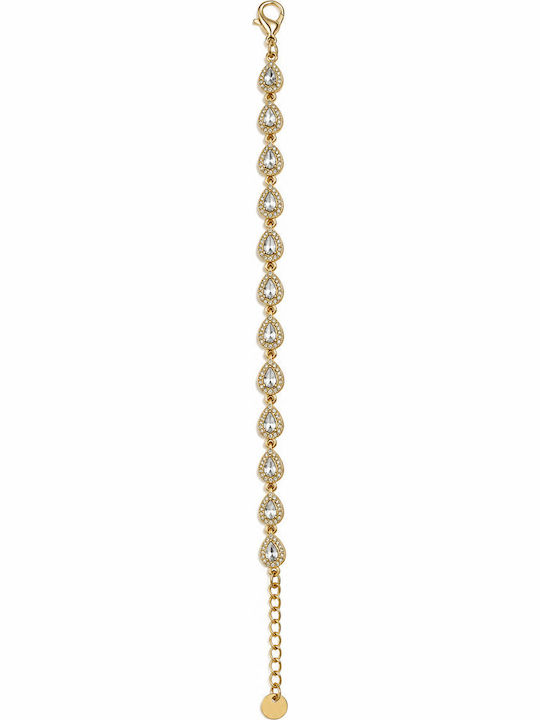 Kingleap Women's Gold Plated Steel Chain Bracelet