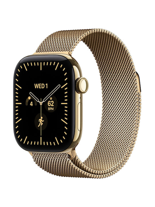 Apple Milanese Loop In Bright Gold 40 Mm Case Apple Milanese Loop In Bright Gold 40 Mm Case
