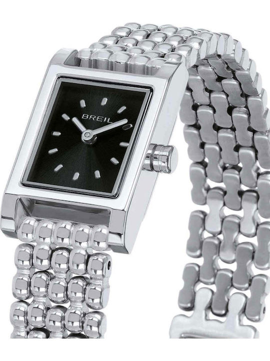 Women's Battery-Powered Watch with Silver Stainless Steel Bracelet
