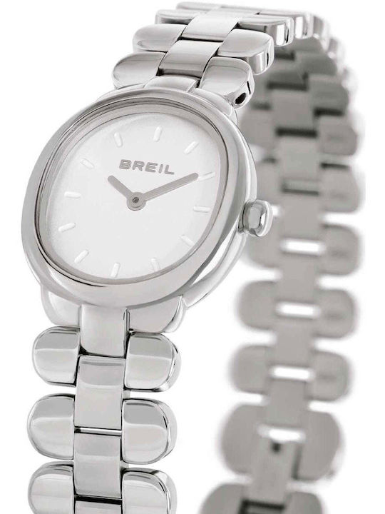 Women's Battery-Powered Watch with Silver Stainless Steel Bracelet
