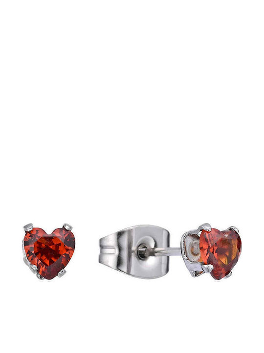 Asimi Steel Earrings Colorful Hearts – 1 Pair