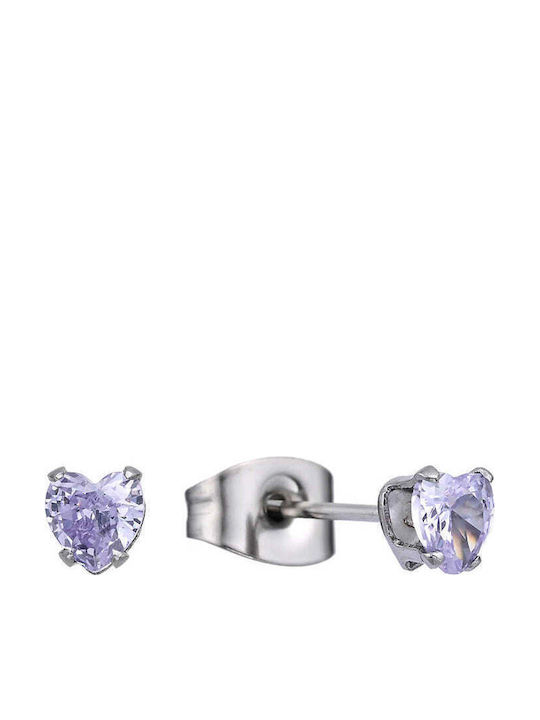 Asimi Steel Earrings Colorful Hearts – 1 Pair