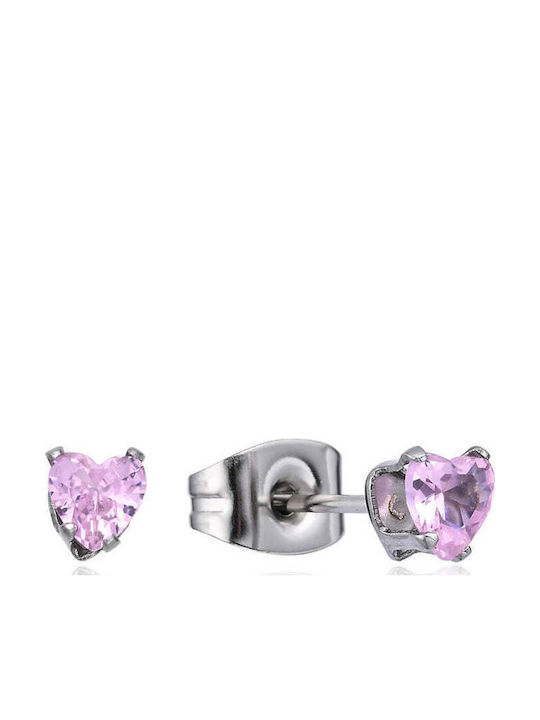 Asimi Steel Earrings Colorful Hearts – 1 Pair