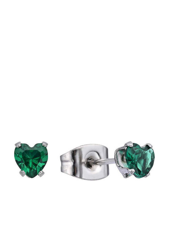 Asimi Steel Earrings Colorful Hearts – 1 Pair