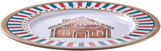 Butlers Weihnachtlicher Metallteller Silber 33 cm