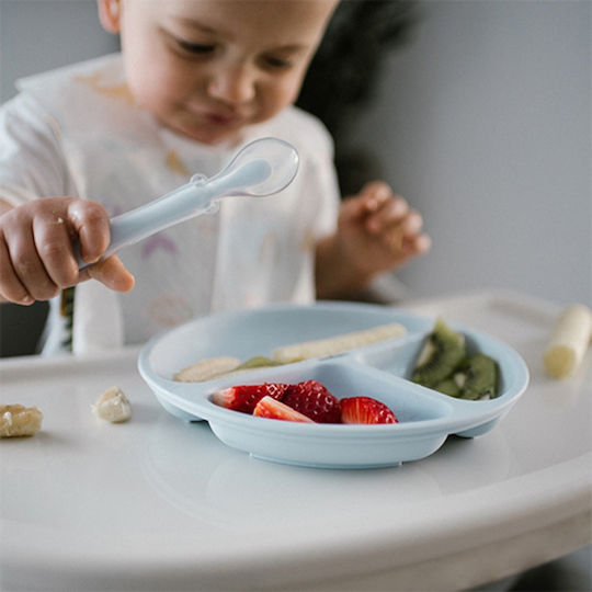 Babyono Baby-Löffel aus Silikon Blau