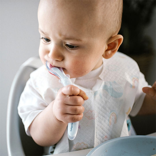 Babyono Baby-Löffel aus Silikon Blau