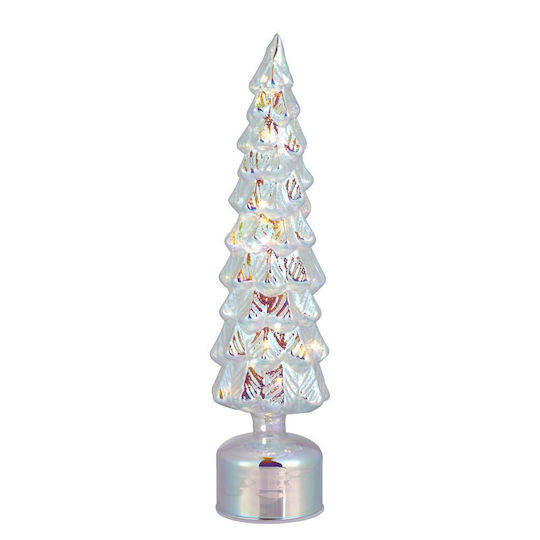 Illuminated Christmas Decorative Glass Tree Transparent