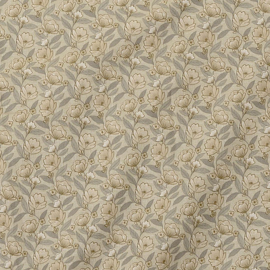 Melinen Elsa Baumwoll-Bettbezug-Set 165x245 cm Einzelbett mit Kissenbezug Beige