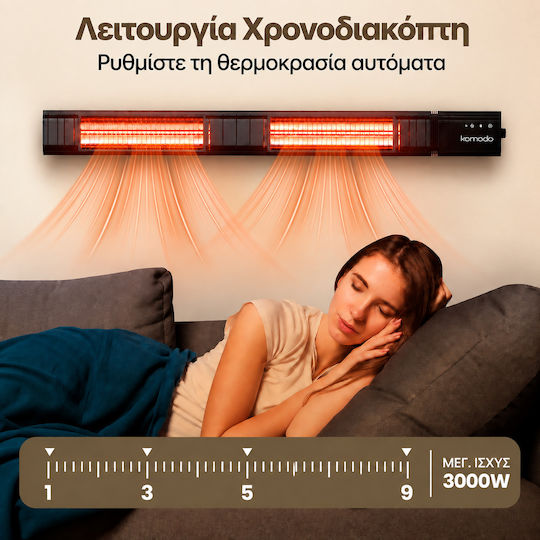 Komodo Electric Infrared Heater with 3kW Power