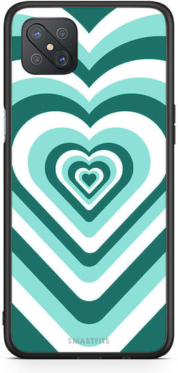 Smartfits Hearts Back Cover Πλαστικό / Σιλικόνης Πράσινο (Oppo Reno4 Z)