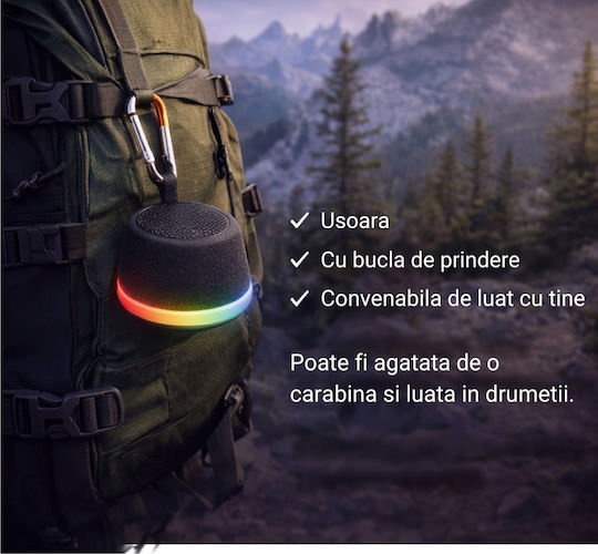 Ηχείο Bluetooth 8W με Διάρκεια Μπαταρίας έως 4 ώρες Μαύρο TEL114
