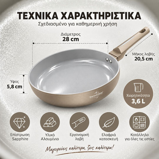 Swiss Haus Double Aluminum Pan with Non-Stick Coating 28cm