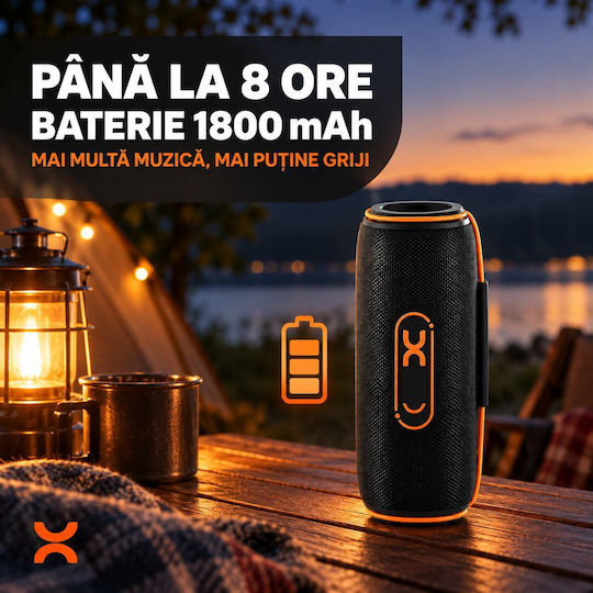 Bluetooth колона 30 W с време на работа на батерията до 8 часа, черна TEL113