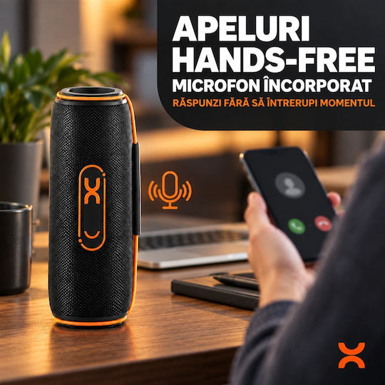 Bluetooth колона 30 W с време на работа на батерията до 8 часа, черна TEL113