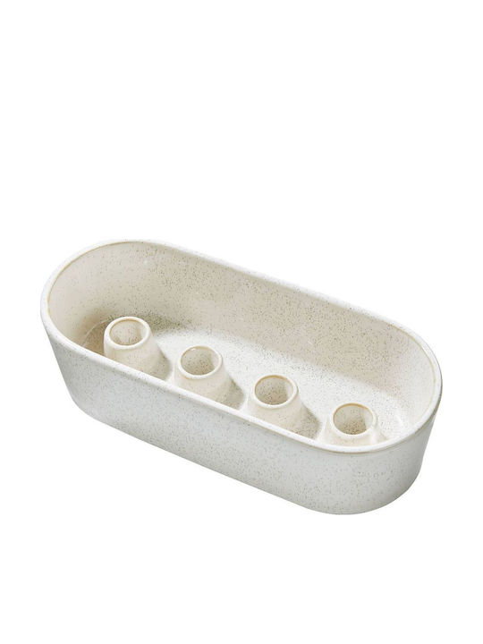 Butlers Advent Κηροπήγιο Κεραμικό σε Λευκό Χρώμα 26x11x7εκ.