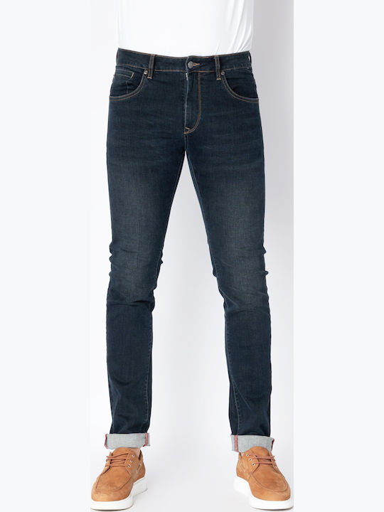 Blugi Bărbați Slim Fit Albastru Închis