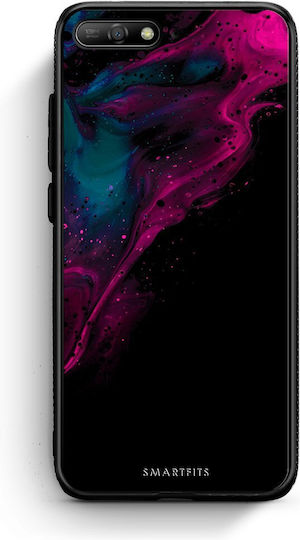 Smartfits Watercolor Pink Black Задна корица Розов (Huawei Y6 2018) 6122461986971_37780563886235