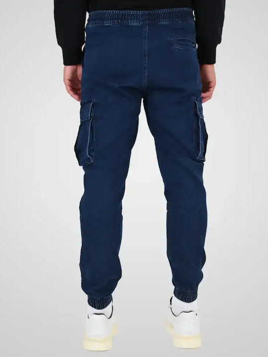 Ανδρικό Παντελόνι Τζιν Cargo Relaxed Fit Dark Blue