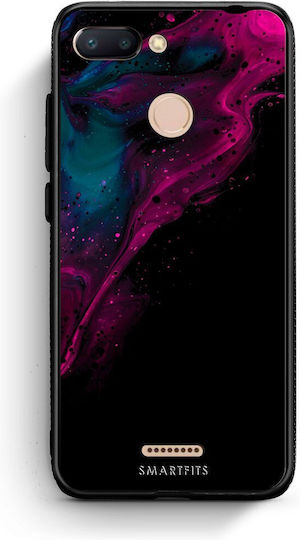 Smartfits Watercolor Pink Black Back Cover Ροζ (Redmi 6)