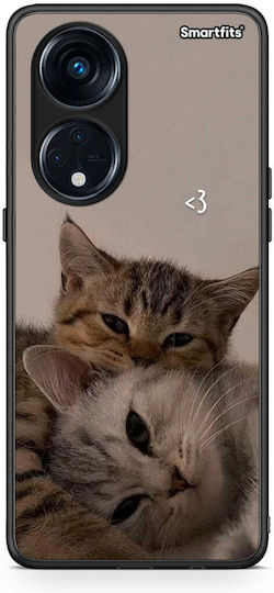 Smartfits Cats In Love Back Cover Μπεζ (Oppo Reno8T 5G, A1 Pro)