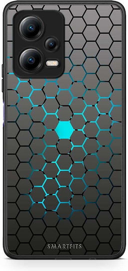 Smartfits Geometric Hexagonal Umschlag Rückseite Gray (Poco X5) 8430283030867_46703449637203