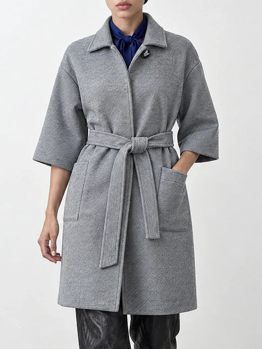 Bill Cost Damenmantel Gray mit Knöpfen 10-090216-0-GRAU