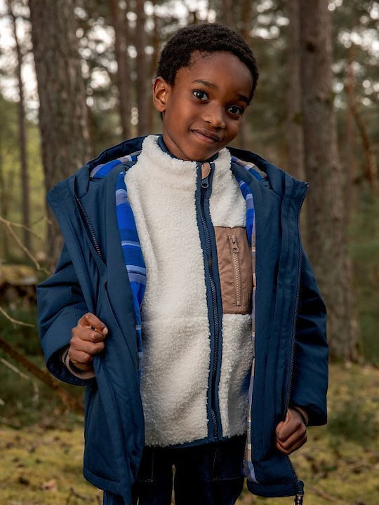 Waterproof Kids’ Casual Sleeveless Short Blue Jacket