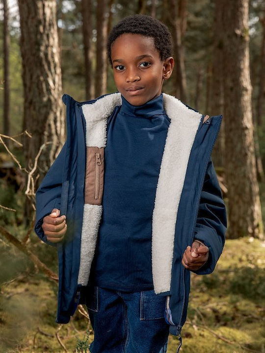Waterproof Kids’ Casual Sleeveless Short Blue Jacket