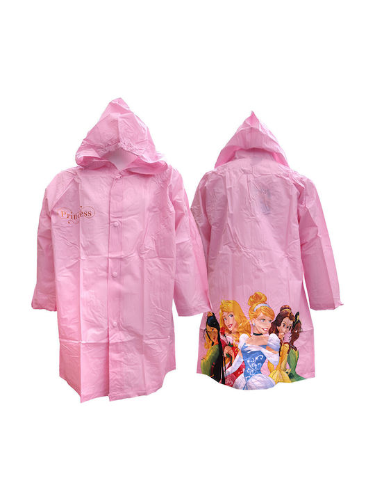 Princess Princess Kurzer Wasserfester Kinder-Mantel mit Kapuze in Hellrosa