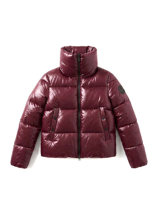 Дамско Puffer Яке за Зима Бордо