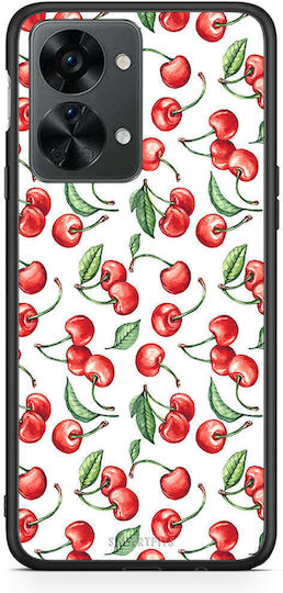 Smartfits Cherry Summer Umschlag Rückseite Burgundisch (OnePlus Nord 2T)