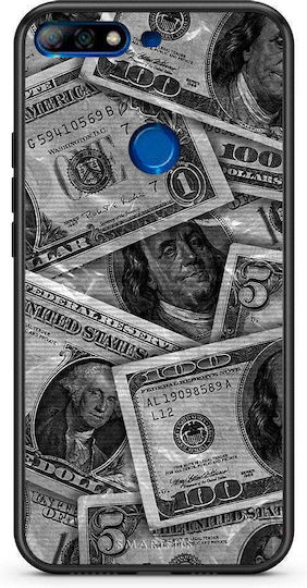 Smartfits Money Dollars Задна корица Сив (Huawei Y7 2018/Y7 Prime 2018)