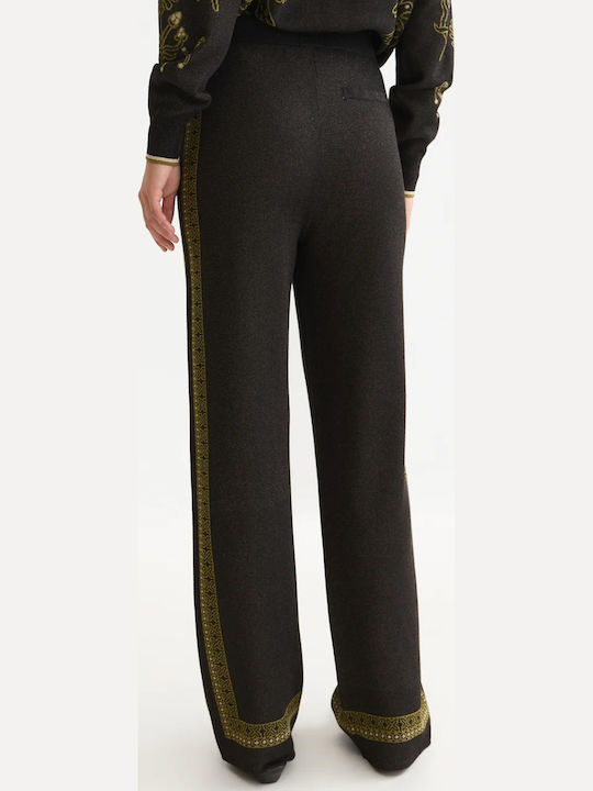 Scotch & Soda Women's Fabric Trousers in Relaxed Fit Meteorite