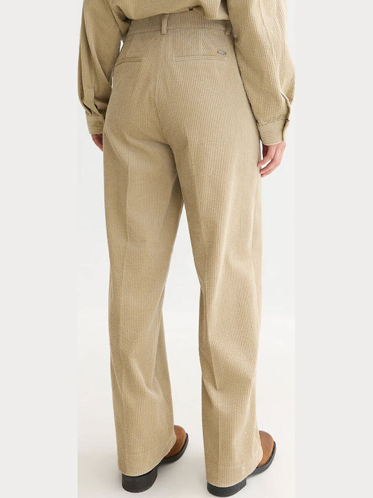 Scotch & Soda Pantaloni Largi Dama din Catifea Raiată Aluminum