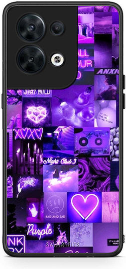 Smartfits Collage Stay Wild Back Cover Μωβ (Oppo Reno8)