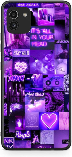 Smartfits Collage Stay Wild Задна корица Лилав (Galaxy A03) 7631995306139_43305403580571