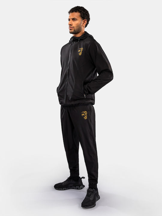 Men's Track Jacket Hoodie Black/Gold