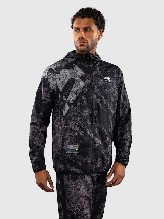 Men's Hooded Track Jacket Black/Grey