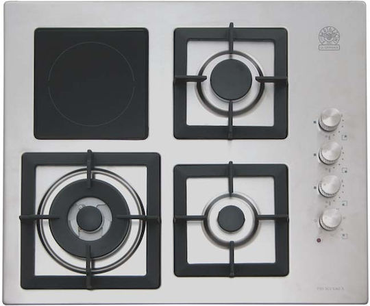 La Germania Freestanding LPG & Electric Cooktop Inox With Lock Function 60x51cm Silver