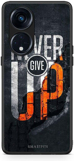 Smartfits Never Give Up Back Cover Μαύρο (Oppo Reno8T 5G, A1 Pro)