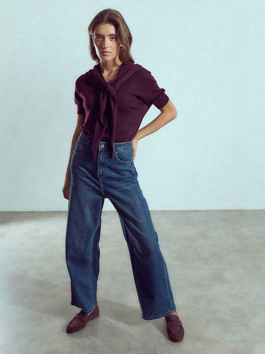 Celestino Damenjeans mit Waschung in Dunkelblau, Loose Fit