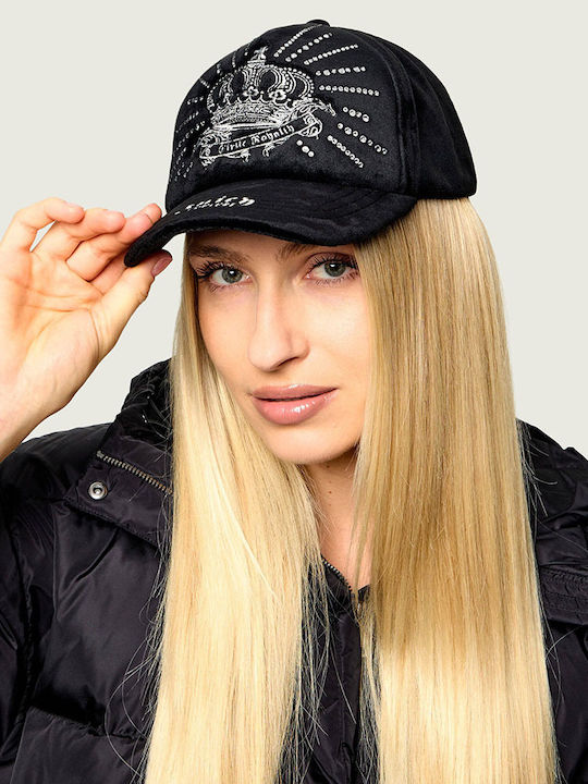 Juicy Regal Rebelle Diamante Velour Cap Jcawh226718-101 Γυναικειο Black