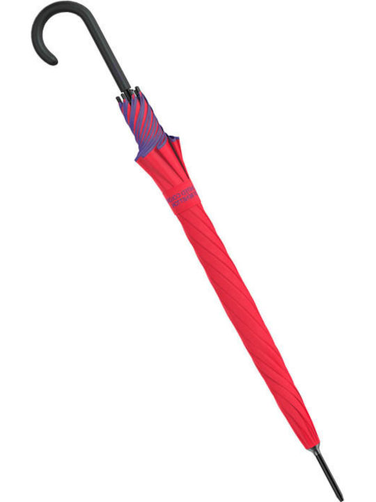 Automatic Walking Stick Rain Umbrella Red
