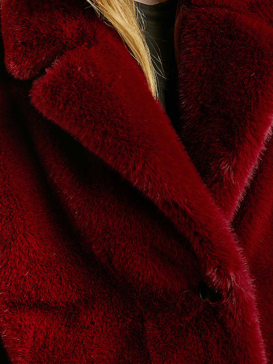 Kurzer Damenpelz Currant Red