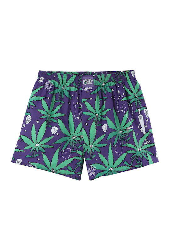 Herren-Boxershorts Weedy Black 2er-Pack