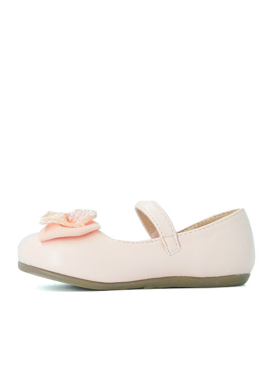 Anatomische Kinder Ballerinas mit Klettverschluss Rosa