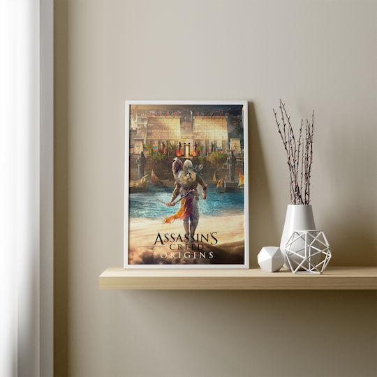 Gaming-Poster Assassin’s Creed Origins Cover Gm2355 50 cm x 70 cm Premium Schwarzer Holzrahmen-62963pd132994f55323