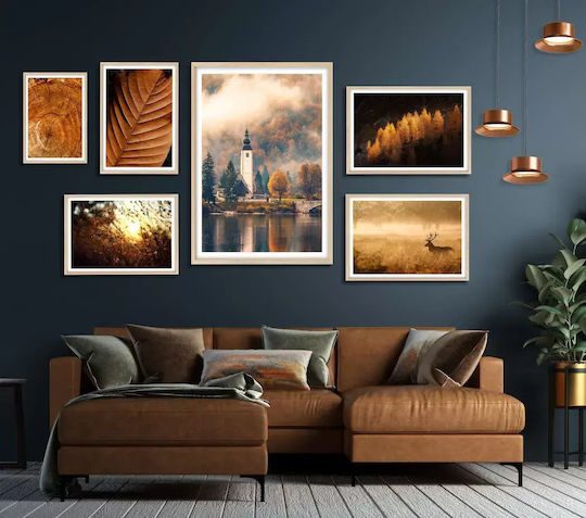 Poster Wooden Surface Pst25118 50cm X 70cm Premium Μαύρο Ξύλινο Κάδρο-60573pd122368f55323